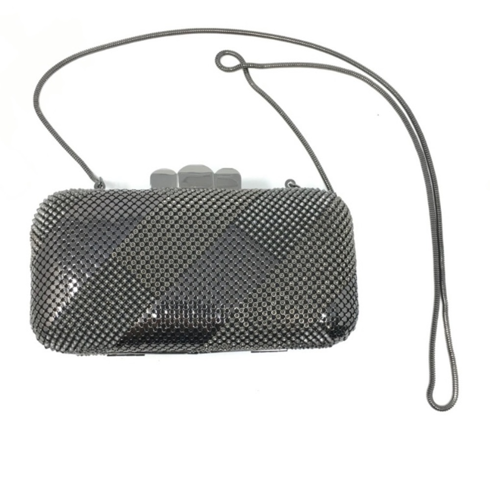 BCBGMAXAZRIA silver metal clutch 💎❤️💄